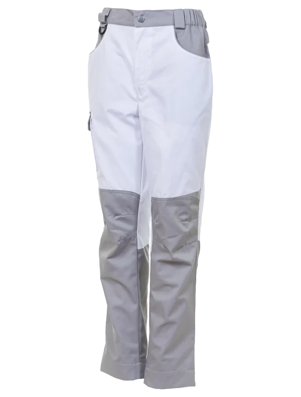 Женские летние брюки Brodeks KS 328, белый/серый
