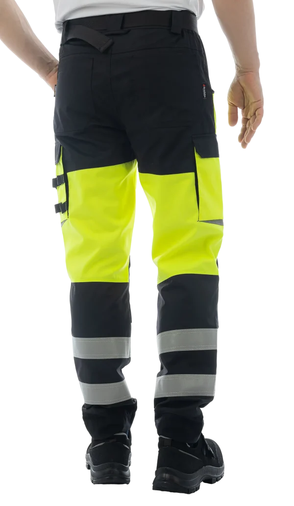 Летние сигнальные брюки Brodeks KS 309, желтый/черный