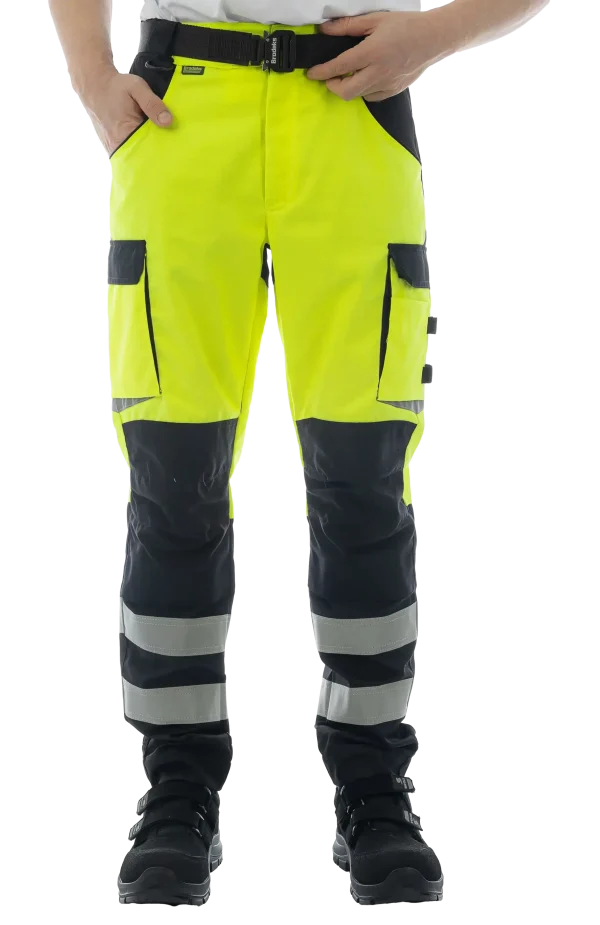 Летние сигнальные брюки Brodeks KS 309, желтый/черный