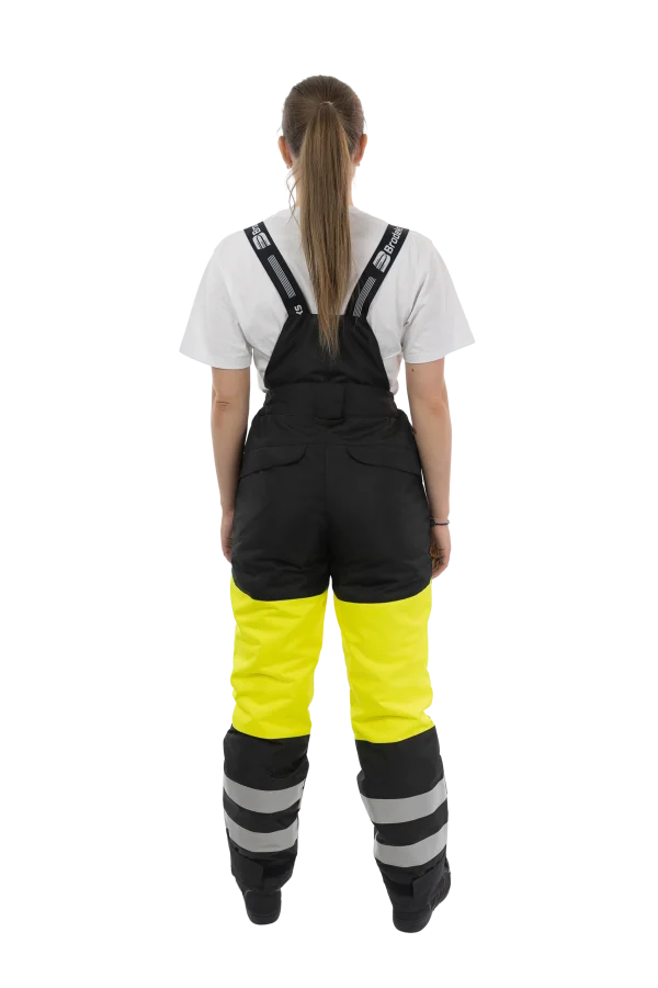 Женские зимние сигнальные брюки Brodeks KW 330, желтый/черный