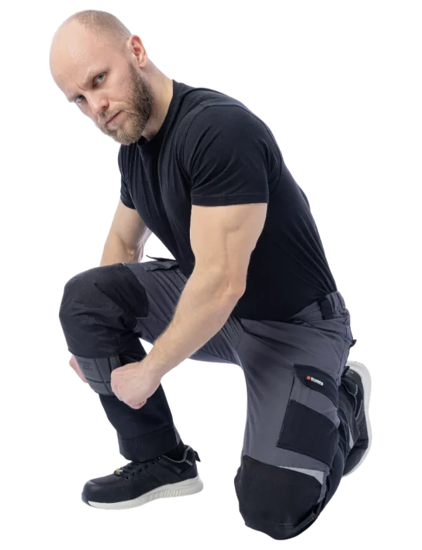 Летние брюки Brodeks KS 302, серый/черный