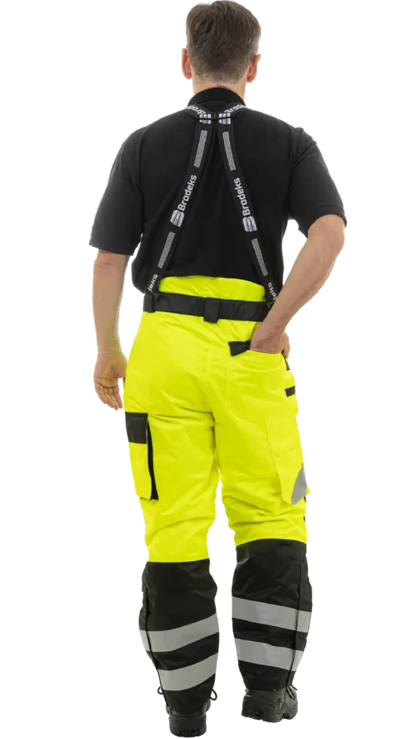 Зимние сигнальные брюки Brodeks KW 308, черный/желтый