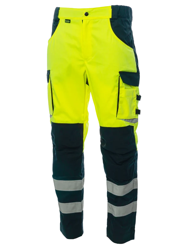 Летние сигнальные брюки Brodeks KS 309, желтый/черный