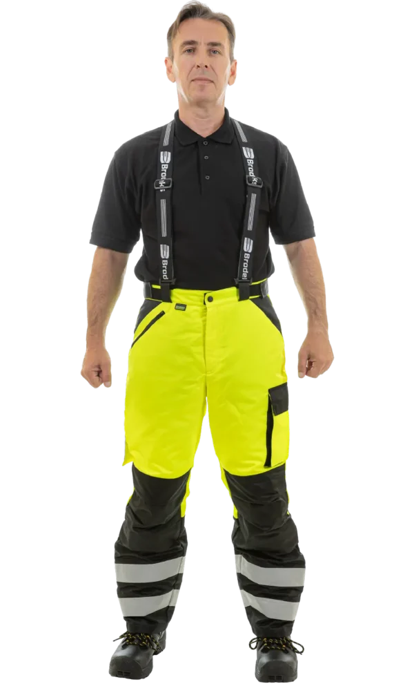 Зимние сигнальные брюки Brodeks KW 308, черный/желтый
