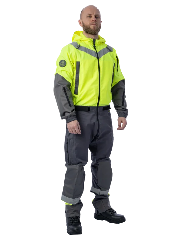 Летний комбинезон Brodeks KS 503, желтый/серый