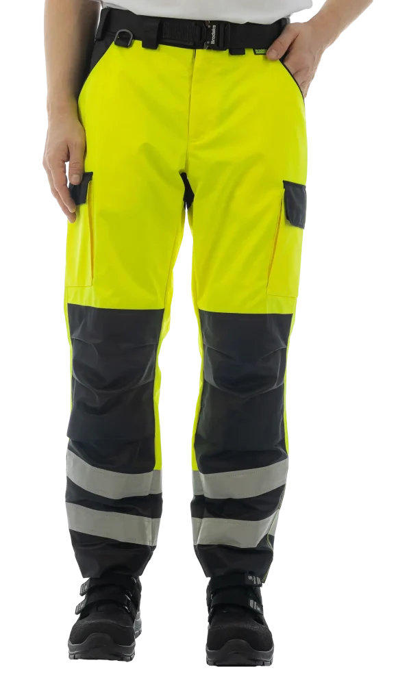 Летние сигнальные брюки Brodeks KS 313, желтый/черный