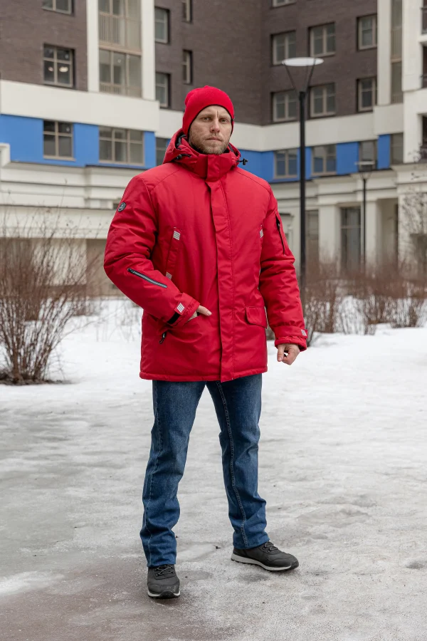 Зимняя куртка-парка Brodeks KW 204, красный
