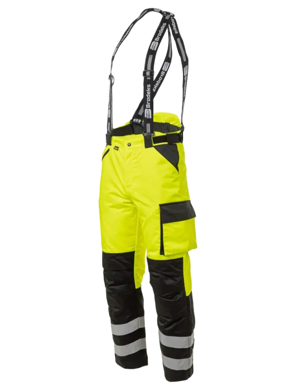 Зимние сигнальные брюки Brodeks KW 308, черный/желтый