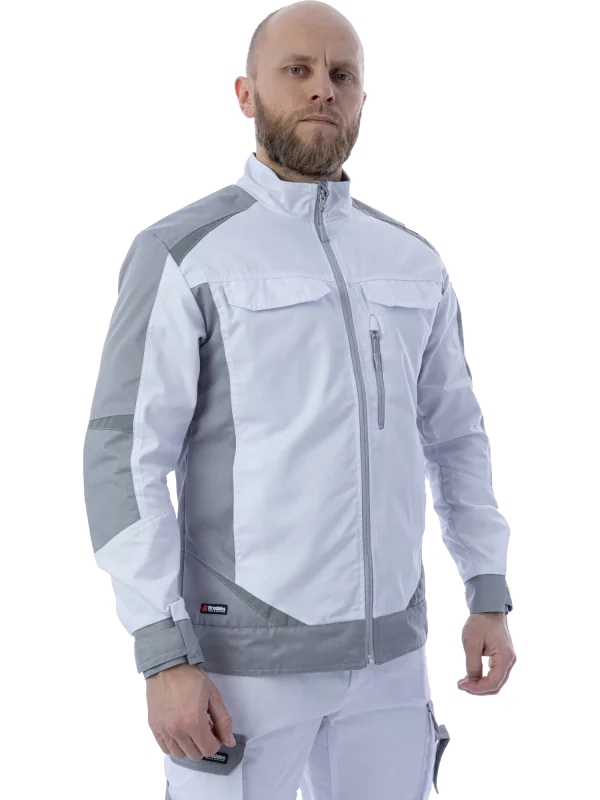Летняя куртка Brodeks KS 202, белый/серый