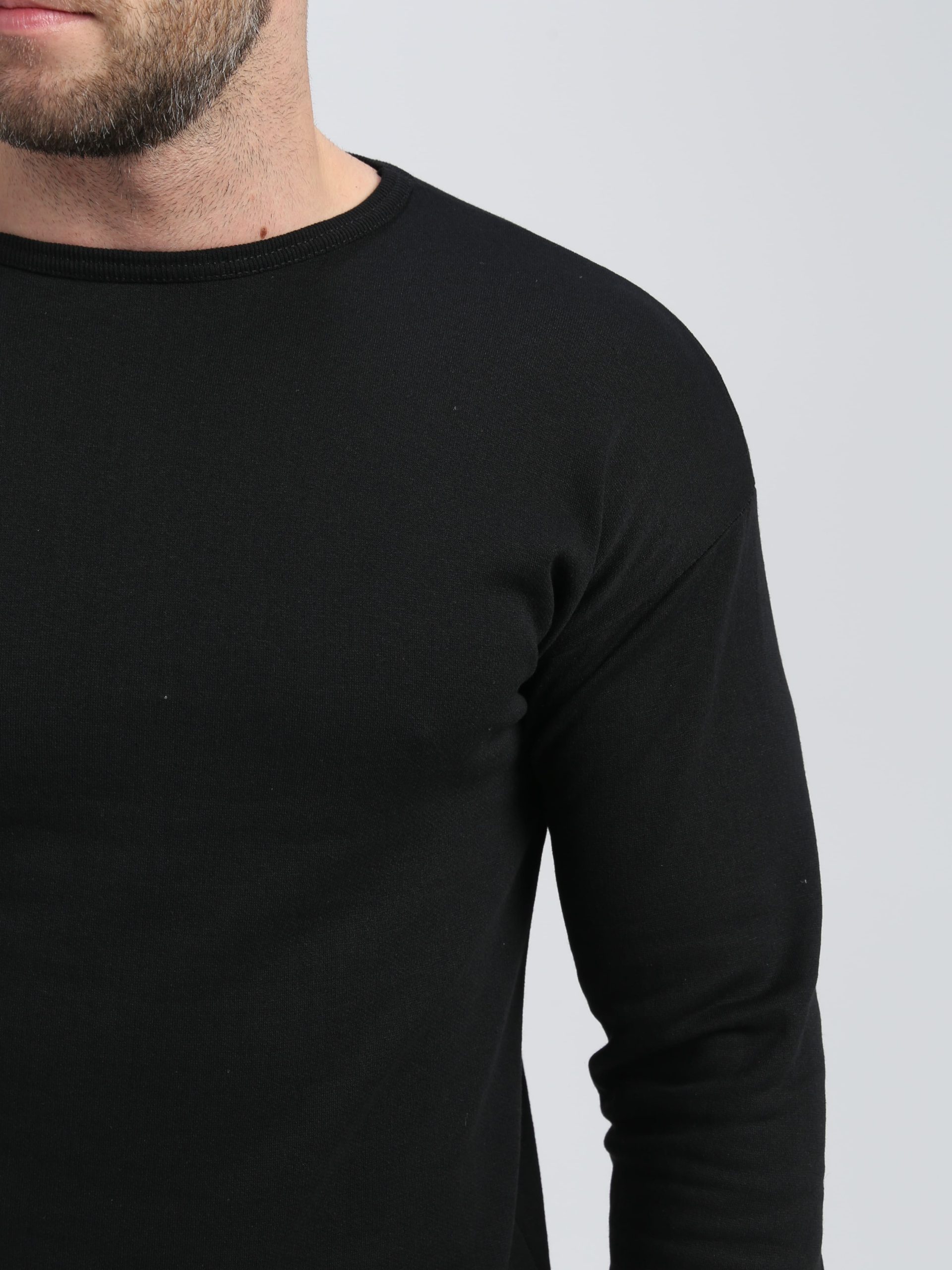 Белье трикотажное (термобелье) с начесом (тк.Трикотаж,205), черный