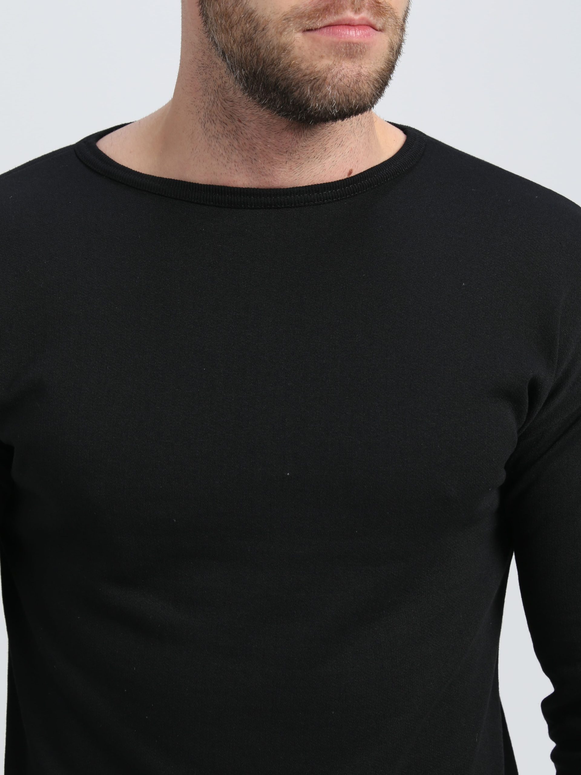 Белье трикотажное (термобелье) с начесом (тк.Трикотаж,205), черный