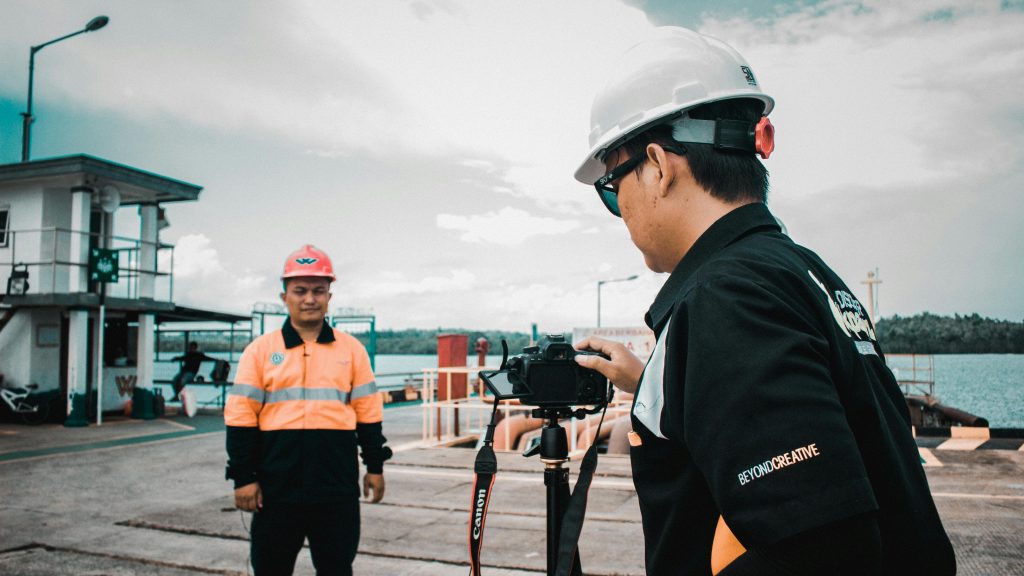 high visibility workwear modern interior aesthetic professional photography.png